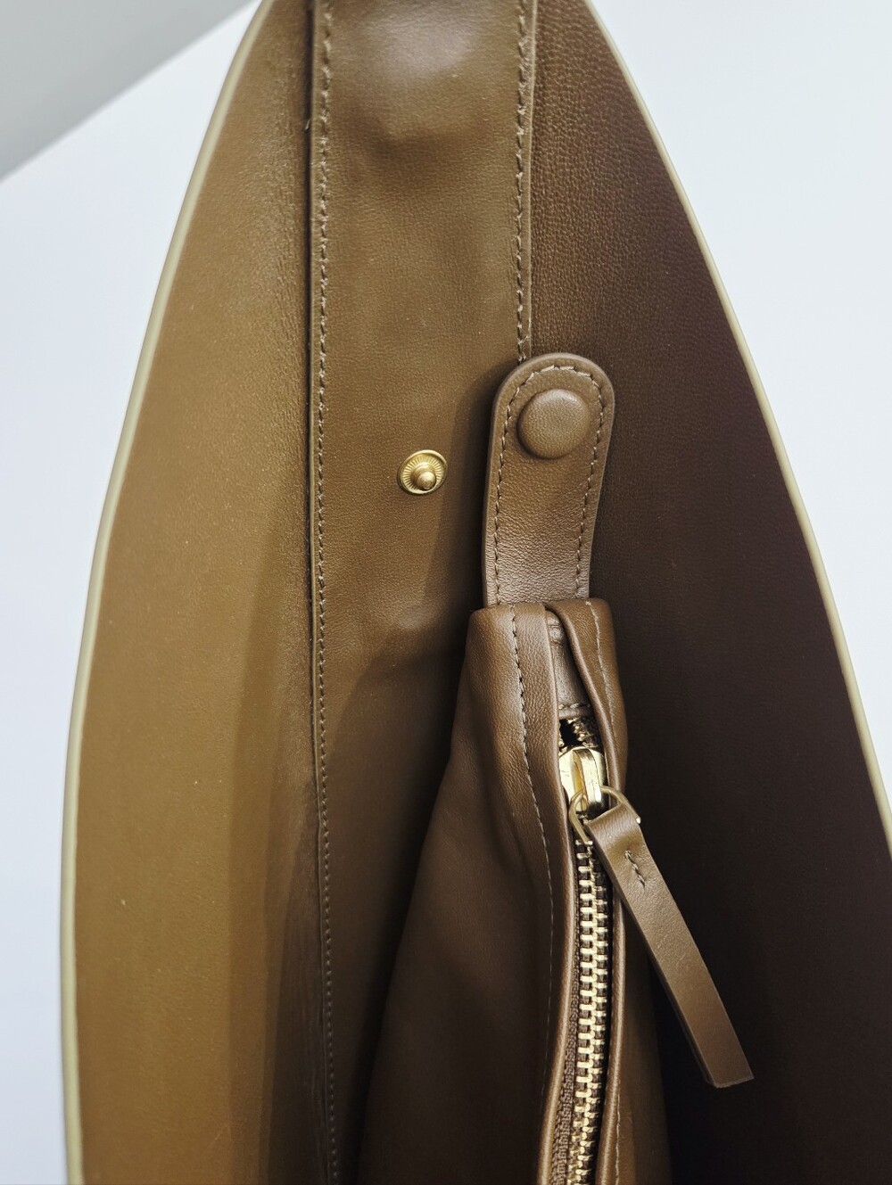 NWT SOEUR WINONA SMOOTH LEATHER BAG - BEIGE - Picture 10 of 13